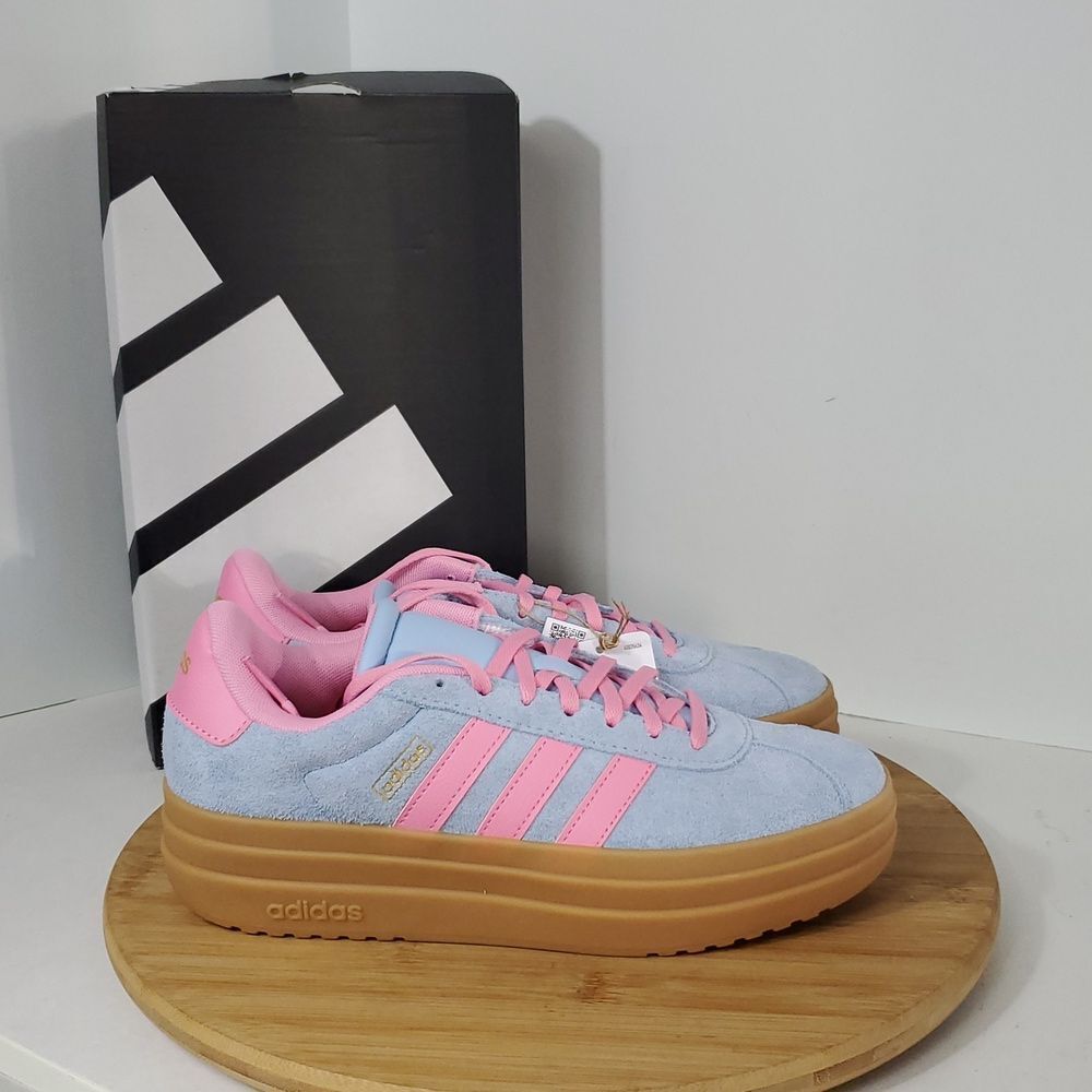 Adidas Big Kid VL Court Bold J Suede Skateboarding Sneakers 6.5 NIB